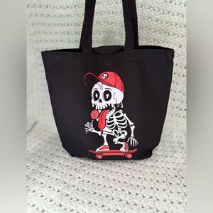 Small Tote Bag: Skelly Dude